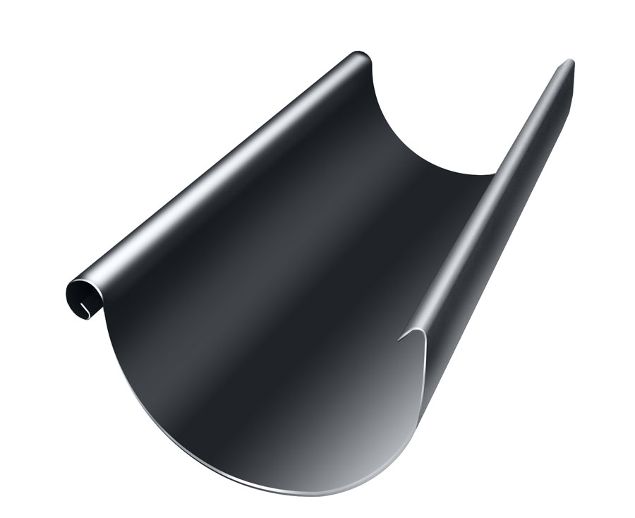 Желоб полукруглый Optima 150мм 3м RAL 7024 — Grandline