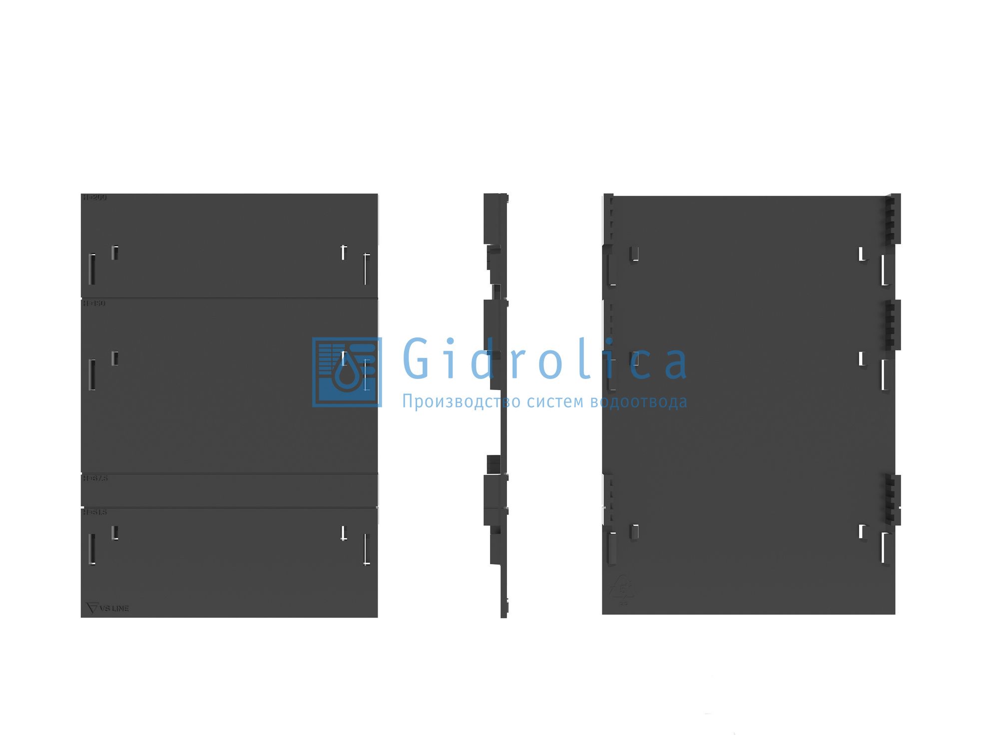 Заглушка торцевая VS LINE DN100 - пластиковая, с раструбом ф110 (4101) — Grandline