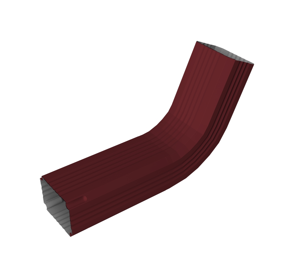 Колено трубы гофрированное Vortex Lite 76х102мм PE RAL 3005 красное вино — Grandline