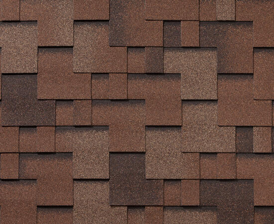 RoofShield черепица Классик Модерн (3м2) Коричневый с оттенением — Grandline
