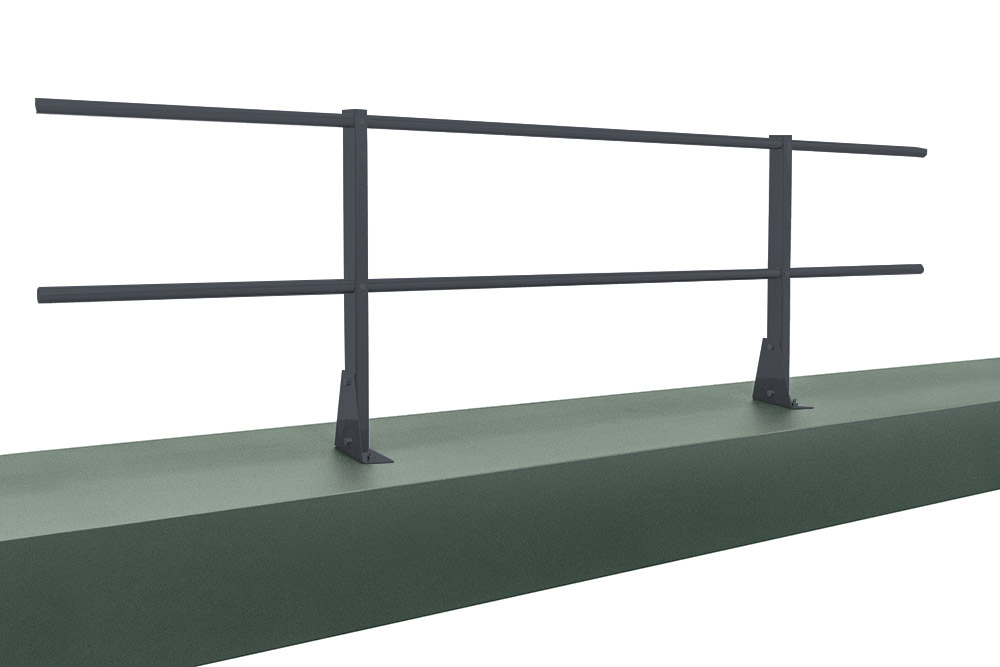 Ограждение кровельное для парапета на плоскую кровлю RAL 7024 (2,0х0,9) — Grandline