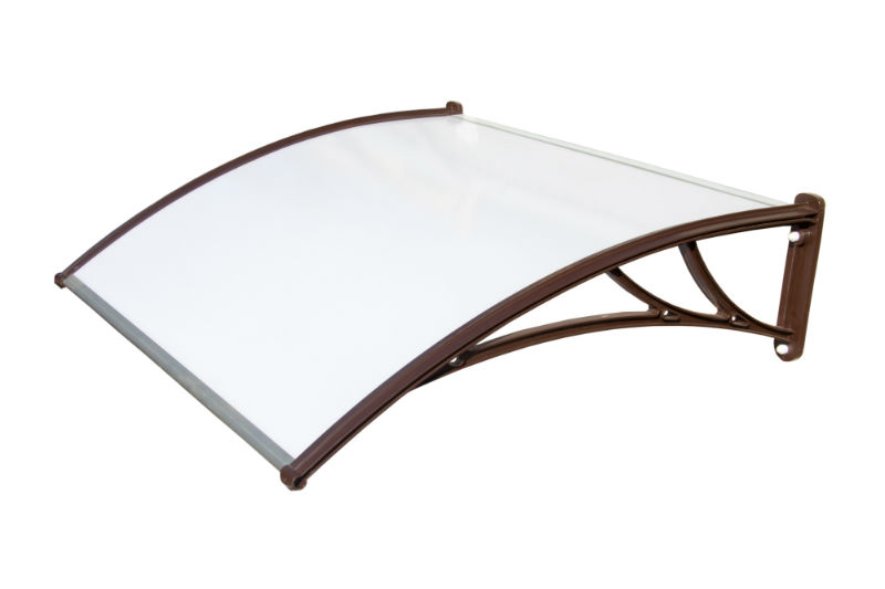 Козырьки Krovent из поликарбоната 1500х930х280 молочный (корич. кронштейн) — Grandline