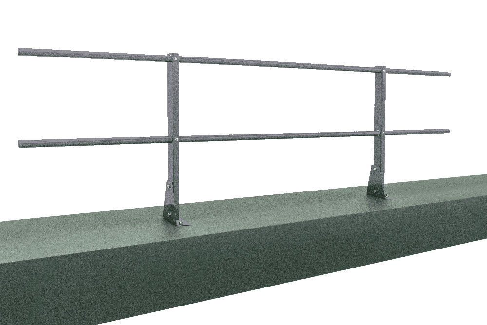 Ограждение кровельное для парапета на плоскую кровлю RAL 7004(2,0х0,9м) — Grandline
