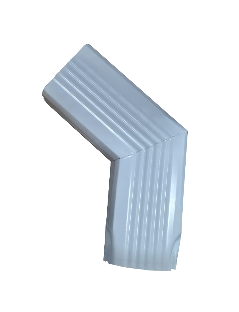 Колено трубы гофрированное боковое правое Vortex Lite 76х102мм PE RAL 9003 — Grandline