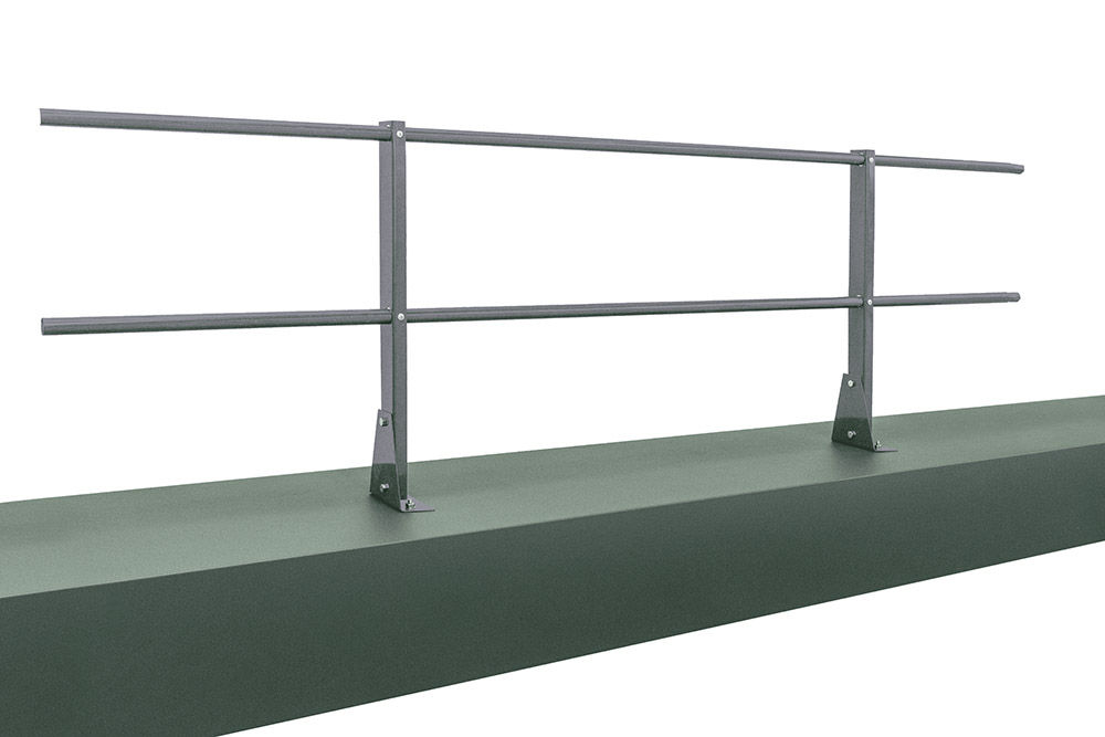 Ограждение кровельное д/парапета на плоскую кровлю RAL 7004 (2,0х0,6м) — Grandline