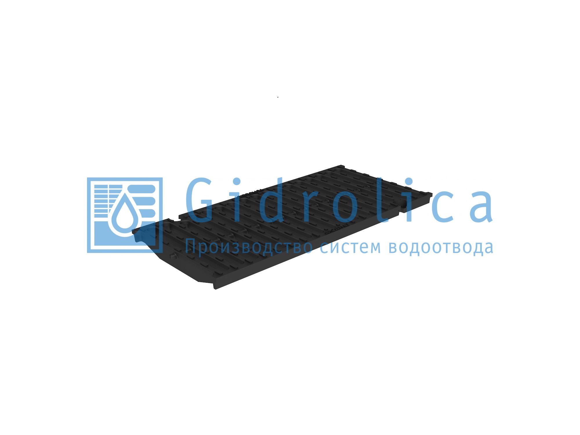 Решетка водоприемная Gidrolica Super РВ -20.24.50 - щелевая чугунная ВЧ, кл. D400 (50209D) — Grandline