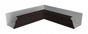 Угол желоба внутренний Vortex Lite Matt 130мм NEW RAL 9005 черный — Grandline