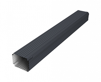 Труба гофрированная Vortex Lite 76х102х1000мм PE RAL 7024 мокрый асфальт — Grandline