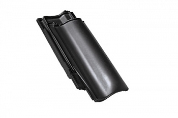 Половинчатая черепица Braas 13V глубокий черный — Grandline