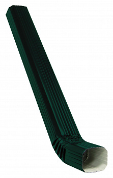 Труба прямоугольная с коленом Vortex 1м RAL 6005 — Grandline