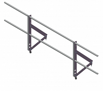 Ограждение кровельное Optima 0,65х2м RAL 8017 — Grandline