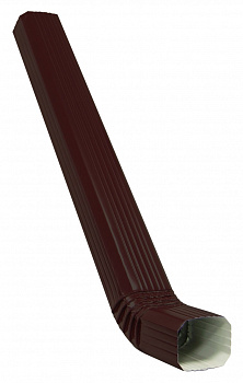 Труба прямоугольная с коленом Vortex Matt 1м RR 32 — Grandline