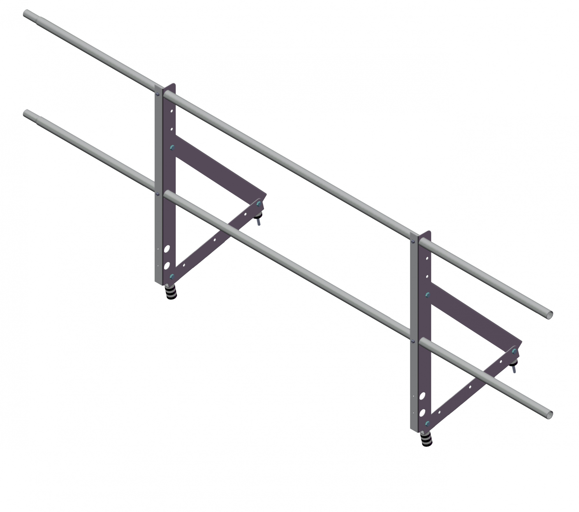 Ограждение кровельное Optima 0,65х2м RAL 6005 — Grandline