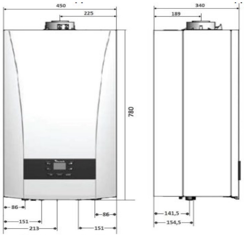 Газовый настенный котел Baxi ECO Nova 24F 100021428 двухконтурный турбированный — Газовые котлы