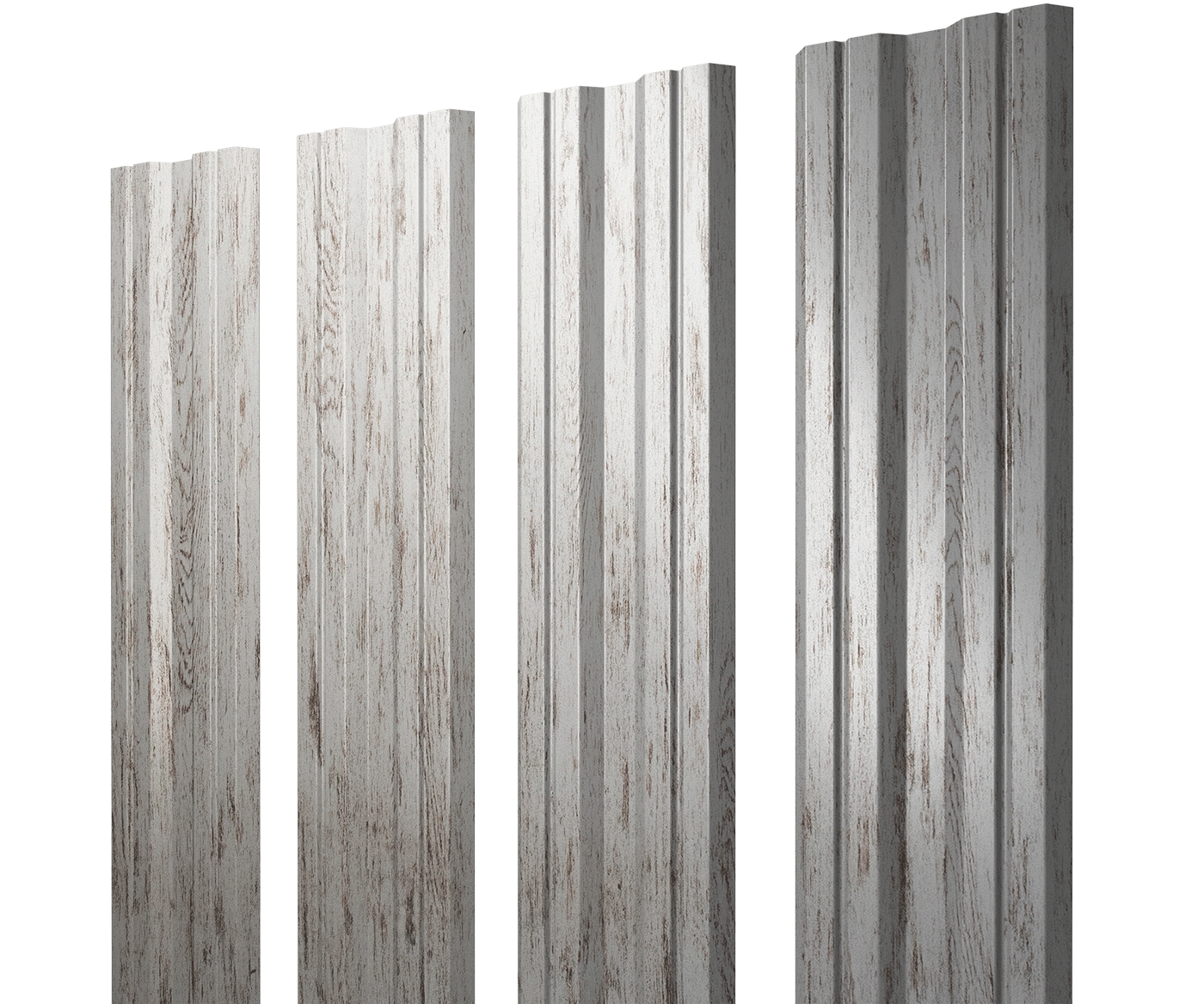 Штакетник Twin с прямым резом 0,45 Print Elite Snow Wood Twin с прямым резомColor — Grandline