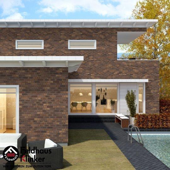 Клинкерный кирпич Feldhaus Klinker K748NF vascu geo merleso — 240х115х71