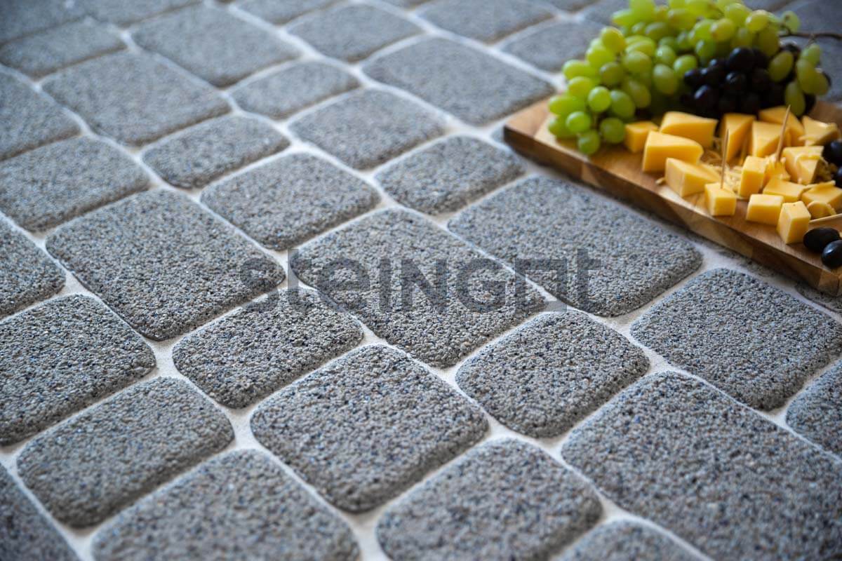Плитка тротуарная Steingot Granit Premium Классика арко высота 60мм Fumo Bello частичный прокрас — Grandline