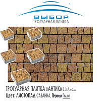 Тротуарная плитка Выбор "Листопад", АРЕНА Саванна (75х90х60) — Выбор