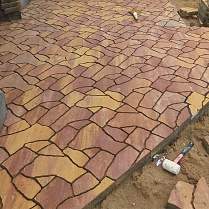 Тротуарная плитка BRAER Сан Тропе, Color Mix Каньон (982х1191х60) — Braer