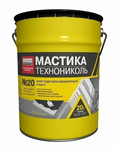 Мастика битумно-резиновая ТЕХНОНИКОЛЬ №20 ведро 20кг — Grandline