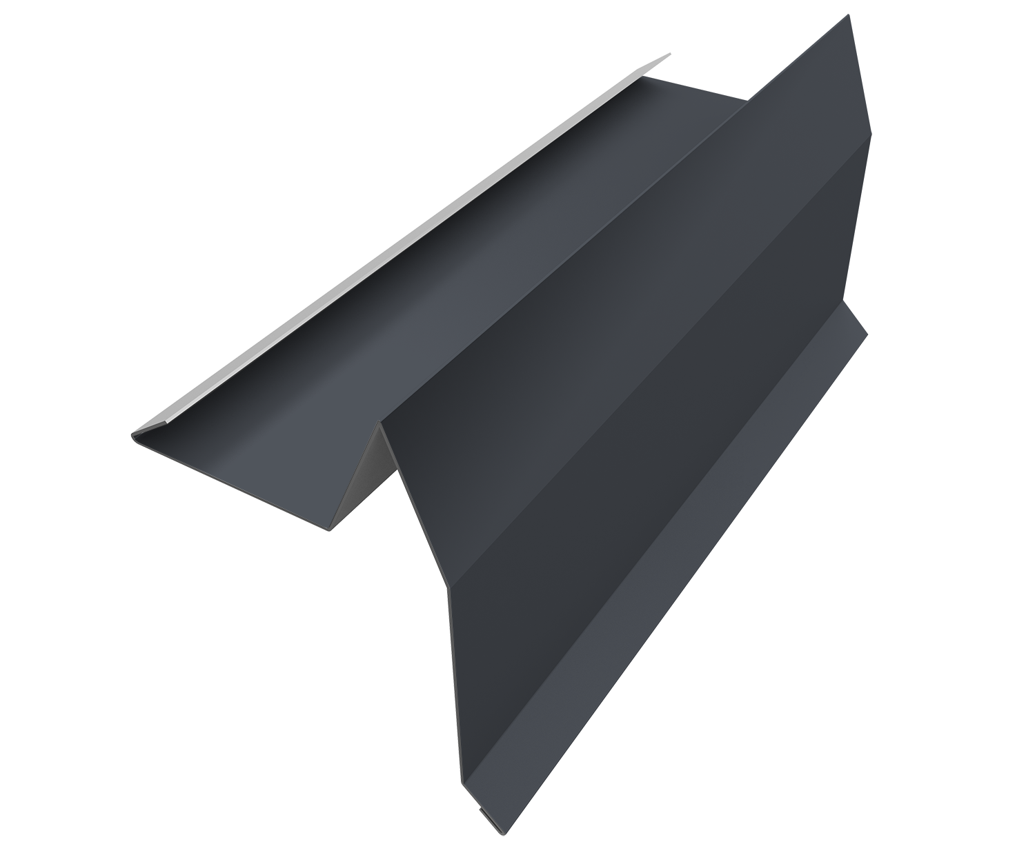 Планка торцевая для шифера 0,45 PE с пленкой RAL 7024 мокрый асфальт (3м) — Grandline