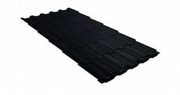 Металлочерепица квинта плюс Grand Line 0,5 Satin Matt RAL 9005 черный — Grandline