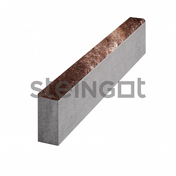 Бордюр садовый Steingot Colormix 1000х200х80мм Stein Brown частичный прокрас — Grandline