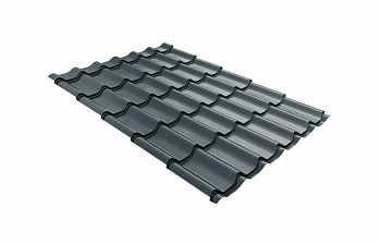 Металлочерепица классик 0,5 Satin RAL 7016 антрацитово-серый — Grandline