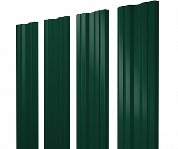 Штакетник Twin с прямым резом 0,45 Drap RAL 6005 зеленый мох — Grandline