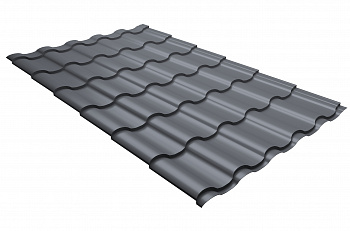 Металлочерепица кредо 0,5 Satin RAL 9006бело-алюминиевый — Grandline