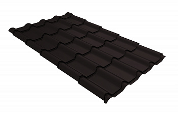 Металлочерепица камея 0,5 Satin Matt TX RAL 9005 черный — Grandline