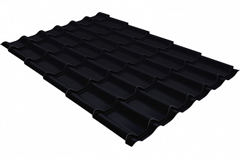 Металлочерепица классик Grand Line 0,5 Drap TX RAL 9005 черный — Grandline