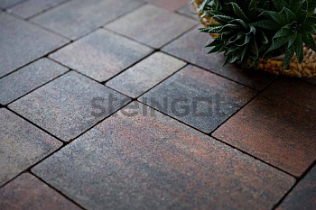 Плитка тротуарная Steingot Colormix Бавария высота 60мм Stein Ferro частичный прокрас — Grandline