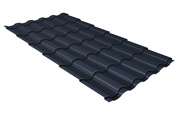 Металлочерепица кредо 0,5 Satin RAL 7024 мокрый асфальт — Grandline