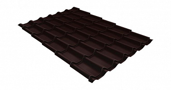 Металлочерепица классик 0,5 Satin Matt RAL 8017 шоколад — Grandline