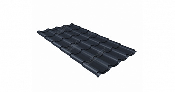 Металлочерепица камея 0,5 Satin RAL 7024 мокрый асфальт — Grandline