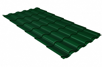 Металлочерепица кредо 0,5 Satin Matt TX RAL 6005 зеленый мох — Grandline