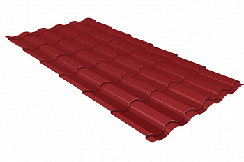 Металлочерепица кредо 0,5 Satin RAL 3011 коричнево-красный — Grandline