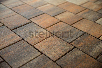 Плитка тротуарная Steingot Colormix Новый город высота 60мм Stein Bronze частичный прокрас — Grandline