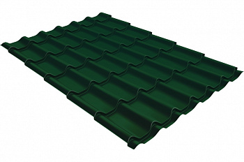 Металлочерепица классик 0,5 Satin RAL 6005 зеленый мох — Grandline