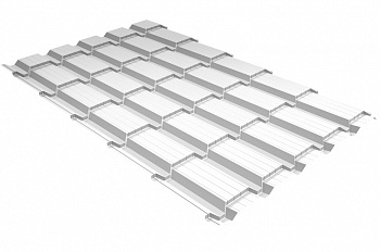 Металлочерепица Верховье квадро профи Grand Line 0,5 Satin RAL 9003 сигнальный белый — Grandline