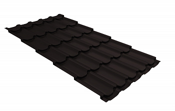Металлочерепица квинта плюс 0,5 Satin Matt TX RAL 9005 черный — Grandline