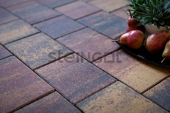 Плитка тротуарная Steingot Colormix Новый город высота 60мм Блэнд частичный прокрас — Grandline