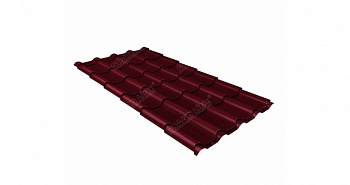 Металлочерепица камея 0,5 Satin RAL 3005 красное вино — Grandline