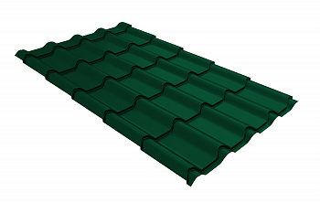 Металлочерепица камея 0,5 Satin Matt TX RAL 6005 зеленый мох — Grandline