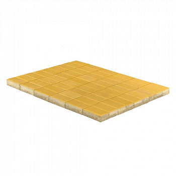 Плитка тротуарная Прямоугольник Желтый h60 200х100 — Grandline