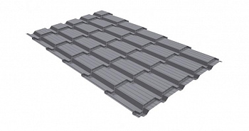 Металлочерепица квадро профи 0,5 Satin RAL 7004 сигнальный серый — Grandline