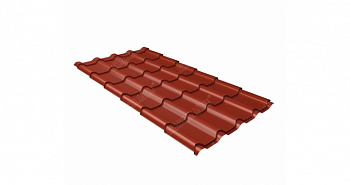 Металлочерепица камея 0,5 Satin RAL 3009 оксидно-красный — Grandline