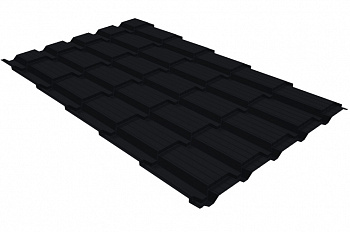 Металлочерепица квадро профи 0,5 Satin RAL 9005 черный — Grandline