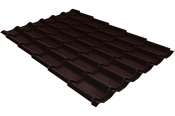 Металлочерепица классик Grand Line 0,5 PurLite Matt RAL 8017 шоколад — Grandline